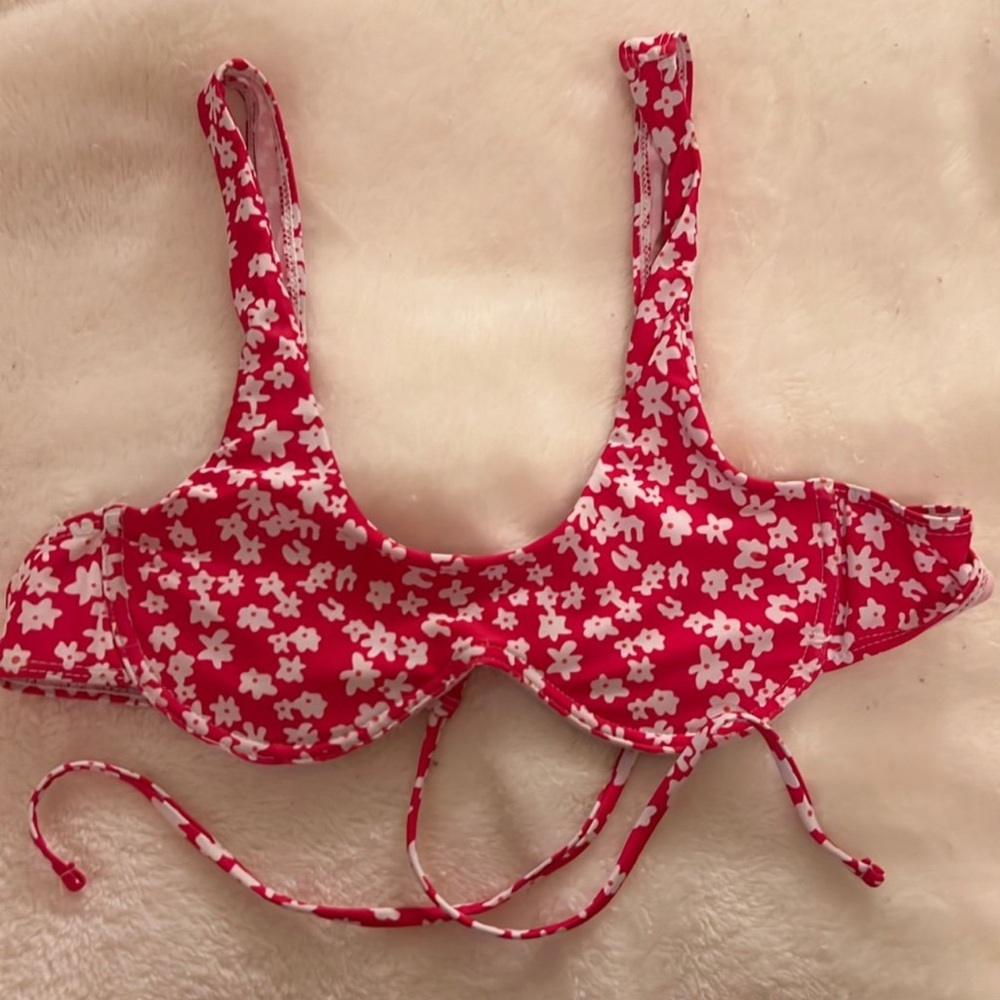 Red Floral Bikini